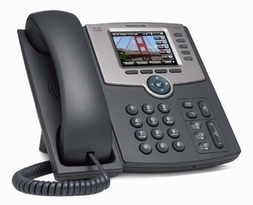 Cisco Voip telefon 5 vonal, színes kijelző, PoE, VPN, bluetooth fotó, illusztráció : SPA525G2