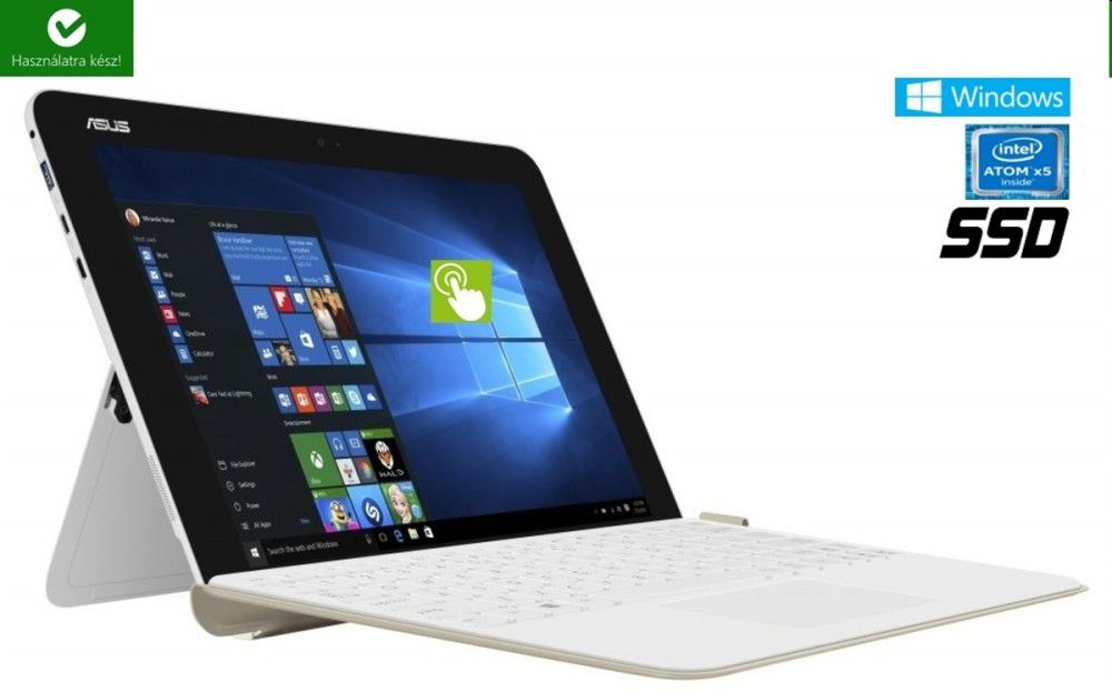 ASUS mini laptop és tablet 10  Z8350 4GB 64GB WIN10 Fehér-arany fotó, illusztráció : T102HA-GR015T
