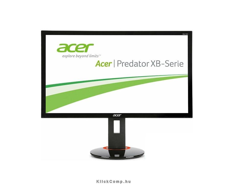 Monitor 27  LED DVI HDMI 3D 144Hz-es Acer Predator XB270Hbmjdprz fotó, illusztráció : UM.HB0EE.005
