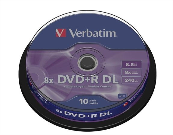 DVD+R lemez, kétrétegű, 8,5GB, 8x, hengeren, VERBATIM  Double Layer fotó, illusztráció : VERBATIM-43666