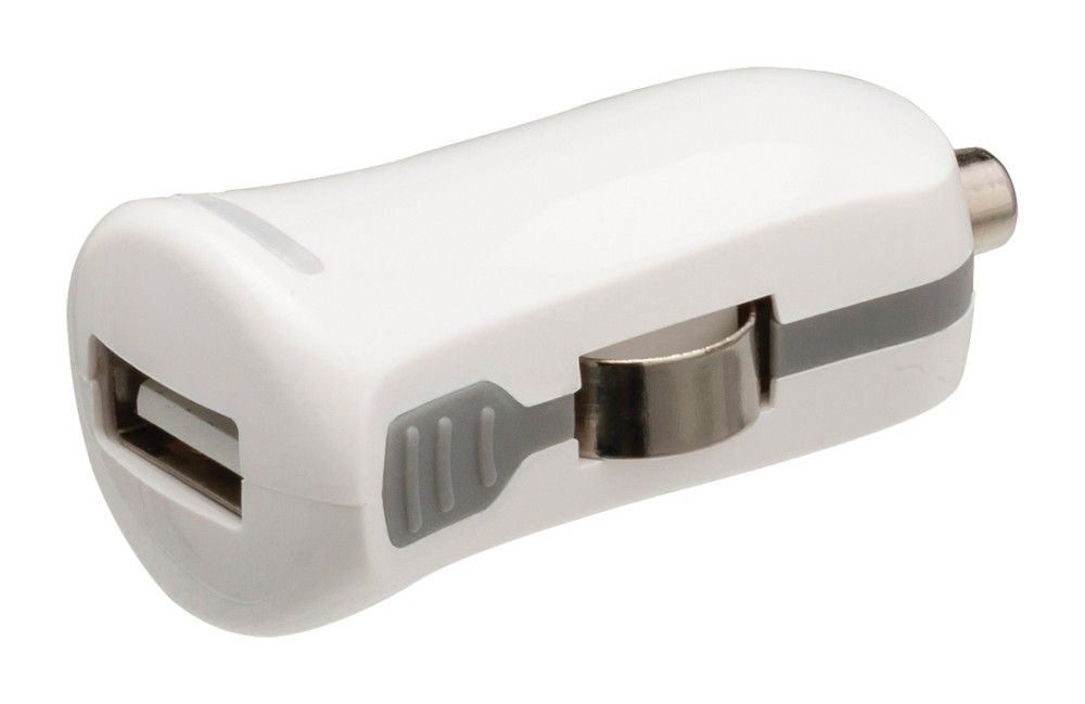USB autós töltő: 2,1 A, USB A aljzat – 12 V-os szivargyújtó-csatlakozó, fehér fotó, illusztráció : VLMP11950W