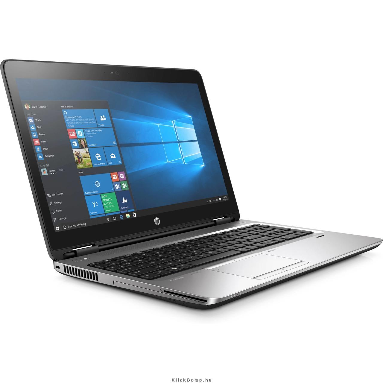 HP ProBook 650 G3 laptop 15,6  i3-7100U 4GB 500GB Win10Prof. fotó, illusztráció : Z2W42EA