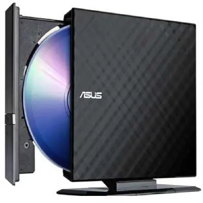 DVD író USB ASUS SDRW-08D2S-U LITE BLK G AS fekete 90-DQ0435-UA221KZ fotó