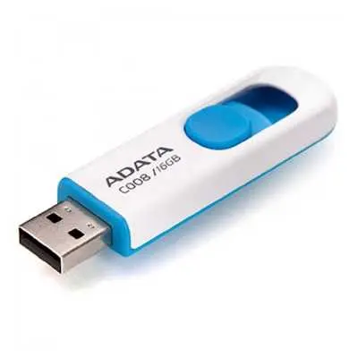 16GB Pendrive USB2.0 fehér Adata C008 AC008-16G-RWE fotó