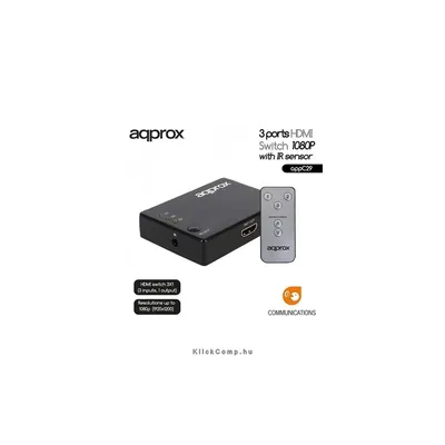 HDMI Switch 1080P 3 portos távirányítóval APPROX APPC29 APPC29 fotó