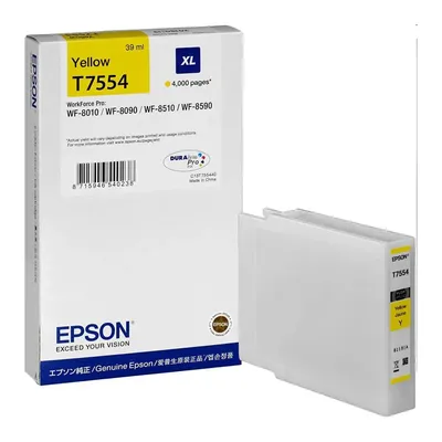 Epson sárga tintapatron XL T7554 4000 oldal C13T755440 fotó