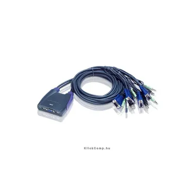 KVM S.4PC USB +kábel CS-64US CS64US-AT fotó