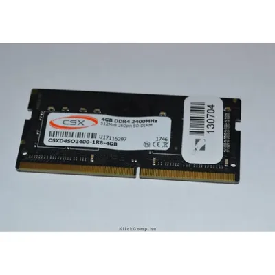 4GB DDR4 notebook memória 2400Mhz 1x4GB CSX Standard