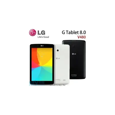 Tablet G-Pad 8.0 Fekete 8&#34;; 1280x800 IPS; 1,2GHz QuadCore; 1GB/16GB; Android 4.4; GPS; BT; WiFi LGV480.AHUNBK fotó