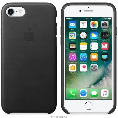 Apple Iphone 7 fekete mobil bőrtok MMY52ZM_A fotó