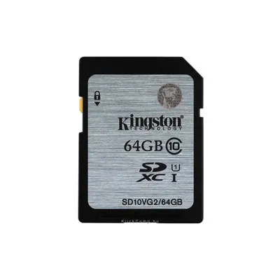 Memória-kártya 64GB SD SDXC Class10 Kingston SD10VG2/64B SD10VG2_64GB fotó