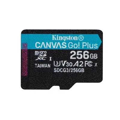 Memória-kártya 256GB SD micro SDXC Class 10 UHS-I U3 Kingston Canvas Go! Plus SDCG3/256GBSP SDCG3_256GBSP fotó