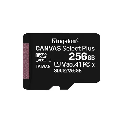 Memória-kártya 256GB SD micro SDXC Class 10 A1 Kingston Canvas Select Plus SDCS2/256GBSP SDCS2_256GBSP fotó