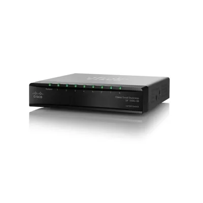 Cisco SF100D-08P 8port 10 100Mbps LAN nem menedzselhető asztali Switch SF100D-08P-EU fotó