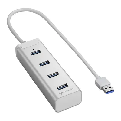 USB Hub 4 port Aluminium Hub USB3.0 SHARK-4044951016822 fotó