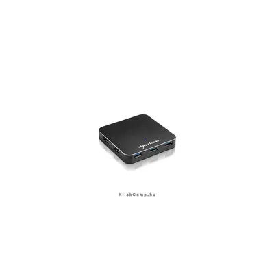USB Hub 7port USB3.0 Power Adapter Aluminium Slim Hub SHARK-4044951017683 fotó