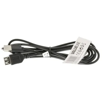 USB hosszabbító-kábel 2m USB2.0 A-A apa anya, duplán árnyékolt VLCP60011B20 fotó