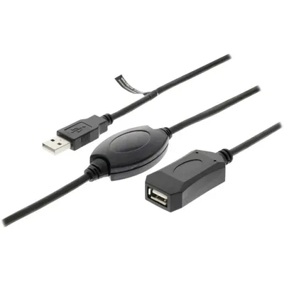 USB2.0 Hosszabbító Kábel Aktív A Dugasz - A Aljzat 20.0 m Fekete VLCRP6020 fotó