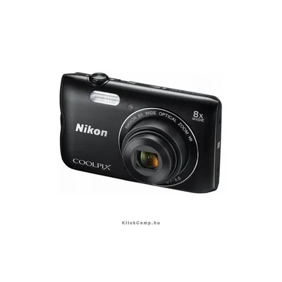 Nikon Coolpix A300 Fekete digitális fényképezőgép VNA961E1 fotó