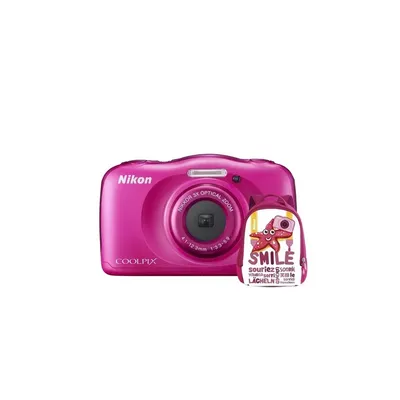 Nikon Coolpix W100 Rózsaszín digitális fényképezőgép hátizsák kit VQA012K001 fotó
