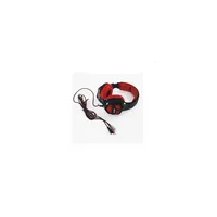 Gaming Headset 40mm sztereó hangszoró 2m kábel USB LED Fekete-Piros APPROX illusztráció, fotó 2