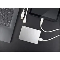 1TB Külső HDD 2.5  USB3.2 Gen 1 Mac kompatibilis Toshiba Canvio Flex Ezüst illusztráció, fotó 3
