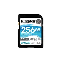 Memória-kártya 256GB SD SDXC Class 10 UHS-I U3 Kingston Canvas Go Plus SDG3/256 illusztráció, fotó 1