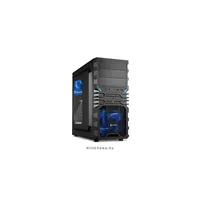 Számítógépház ATX mATX mITX 2x120mm LED 2xUSB3.0 I/O SHARKOON VG4-W Blue fekete illusztráció, fotó 1