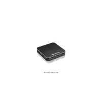 USB Hub 7port USB3.0 Power Adapter Aluminium Slim Hub Fekete illusztráció, fotó 1