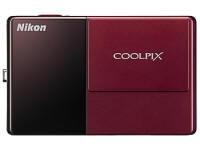 Karácsonyi ajándék ötlet, karácsonyi akció: NIKON Coolpix S70 digitális fényképezőgép HD bordó 12MP