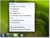 Windows 7 Jump List menük