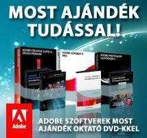 Most minden Adobe szoftver mellé Gyorstalpaló DVD-ket adnunk ajándékba