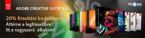 Adobe Creative Suite 5.5 frissítési kedvezmény