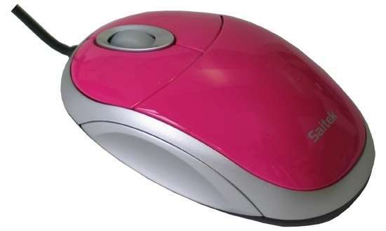 Mouse Saitek egér Pink / rózsaszín optikai vezetékes USB (1 év gar) - Már nem f fotó, illusztráció : 0021165103825