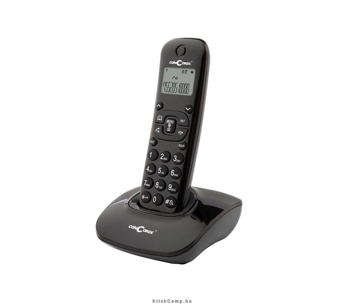 1130 DECT fekete vezeték nélküli telefon fotó, illusztráció : 01-01-1130