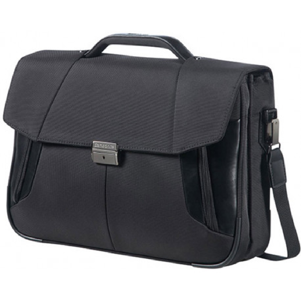 15.6  notebook táska Samsonite XBR Briefcase 2 Gussets fekete fotó, illusztráció : 08N-009-009