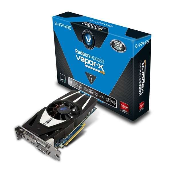 PCI-E AMD HD6850 Vapor-X 1024MB DDR5, 256bit, 800/4400MHz, 2xDVI, 2xMDP, HDMI, fotó, illusztráció : 111801020G
