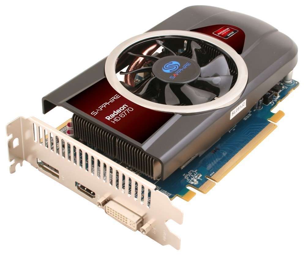PCI-E AMD HD6770 1024MB DDR5, 128bit, 850/4800MHz, DVI, DP, HDMI, Dual Slot Ven fotó, illusztráció : 111890020G