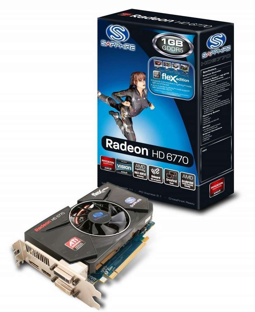 PCI-E AMD HD6770 Flex 1024MB DDR5, 128bit, 850/4800MHz, 2xDVI, DP, HDMI, Dual S fotó, illusztráció : 111890220G