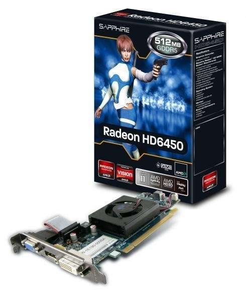 PCI-E AMD HD6450 512MB DDR3, 64bit, 625/1334MHz, Dsub, DVI, HDMI, Low Profile, fotó, illusztráció : 111900120G