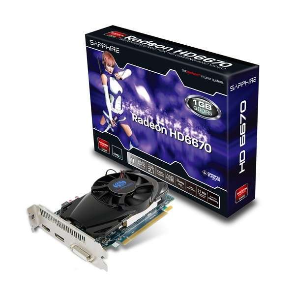 PCI-E AMD HD6670 1024MB DDR5, 128bit, 800/4000MHz, DVI, Dsub, HDMI, Dual Slot V fotó, illusztráció : 111921420G