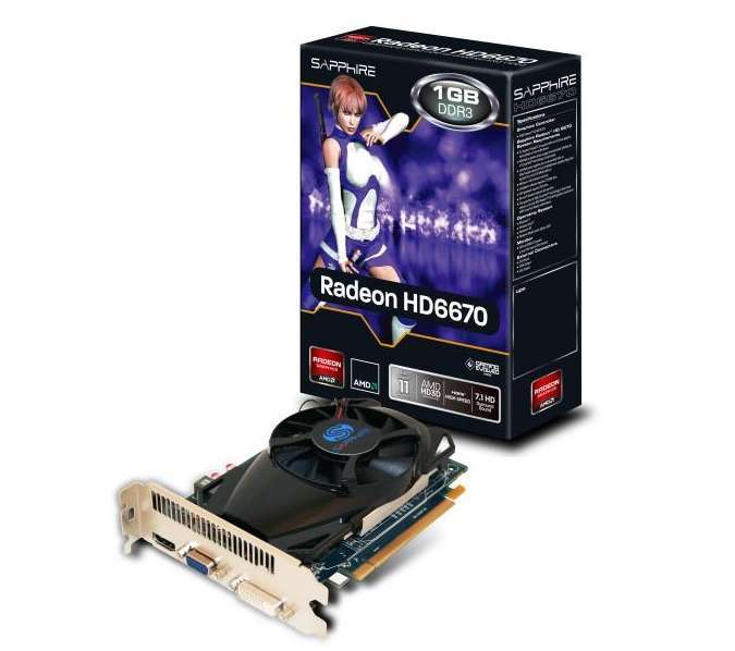 HD6670 1G DDR3 PCI-E HDMI / DVI-D / VGA LITE AMD DDR3 1GB 128bit PCIe videokárt fotó, illusztráció : 11192-22-20G