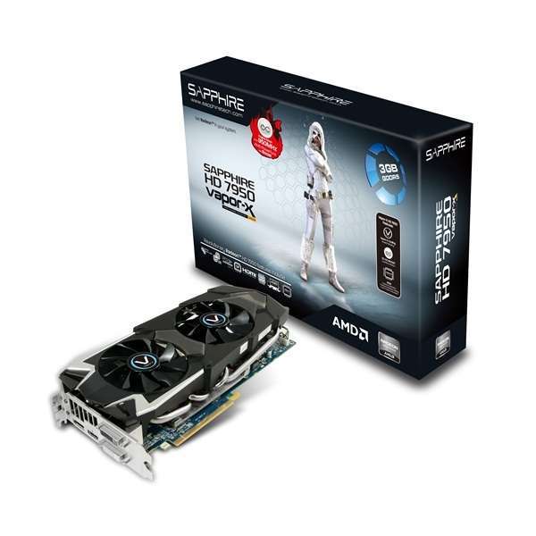 VAPOR-X HD7950 3G GDDR5 PCI-E DL-DVI-I+SL-DVI-D / HDMI / DP OC BOOST FULL AMD G fotó, illusztráció : 11196-09-40G