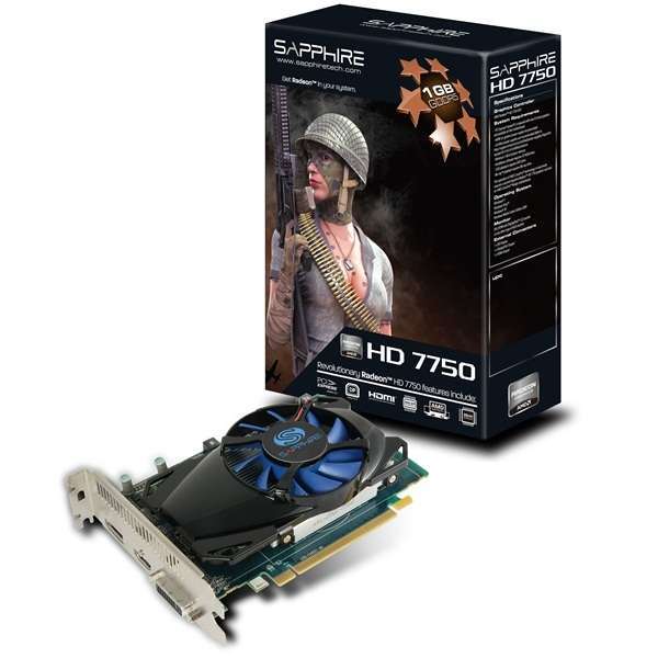 HD7750 1G GDDR5 PCI-E HDMI / DVI-I / DP LITE AMD GDDR5 1G 128bit PCIe videokárt fotó, illusztráció : 11202-00-20G