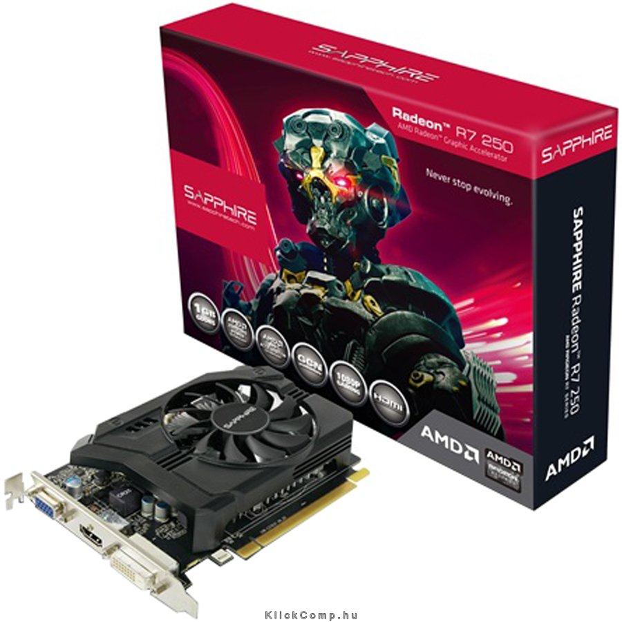 VC AMD Radeon R7 250 1G GDDR5 PCI-E MICRO HDMI / DVI-I / MINI DP LP, 800MHz / 1 fotó, illusztráció : 11215-06-20G