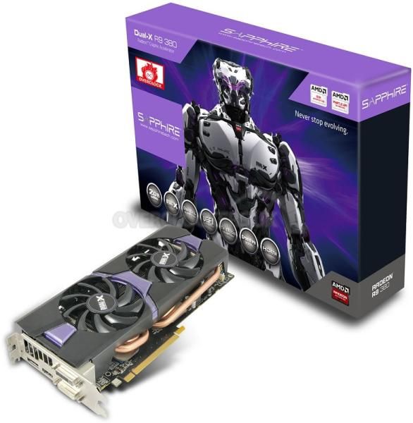 VGA kártya Sapphire R9-380 2G GDDR5 PCI-E DL-DVI-I+DL-DVI-D HDMI fotó, illusztráció : 11242-02-20G