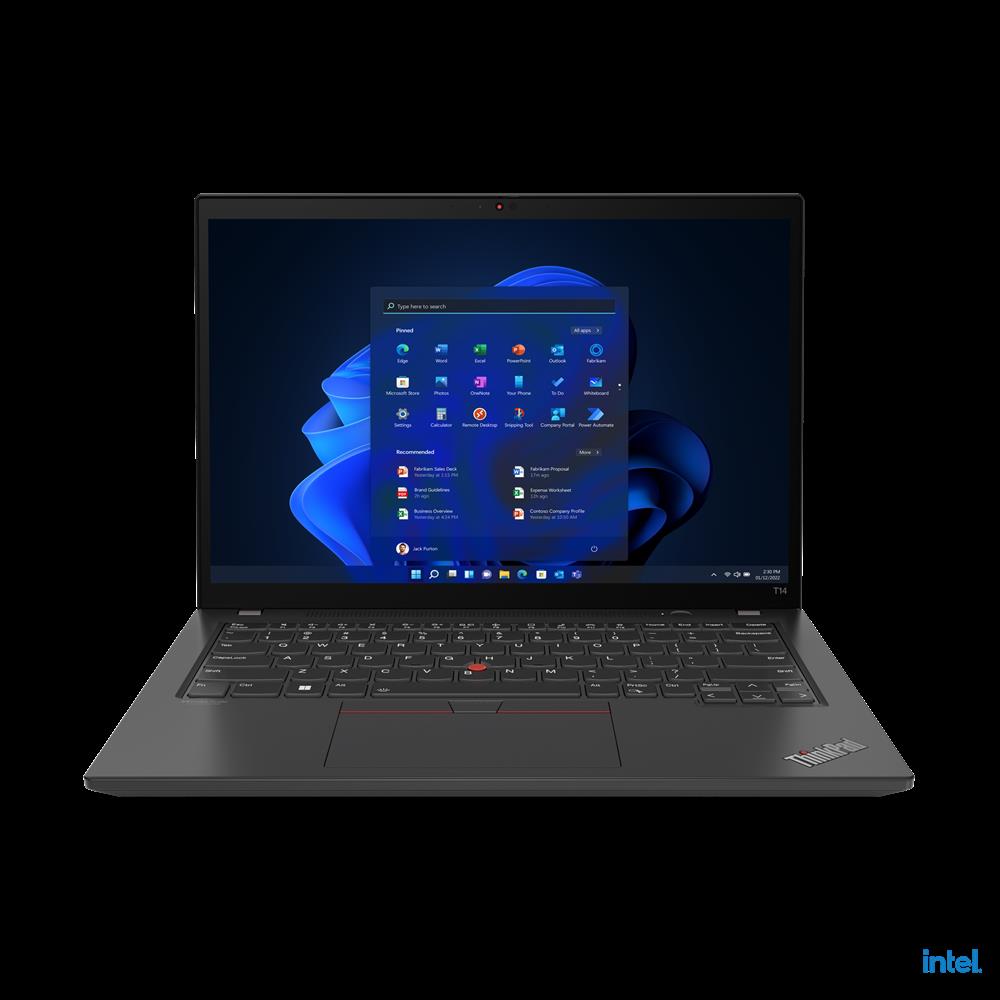 Lenovo ThinkPad laptop 14  WUXGA i5-1235U 16GB 512GB UHD W11Pro fekete Lenovo T fotó, illusztráció : 21AH0030HV