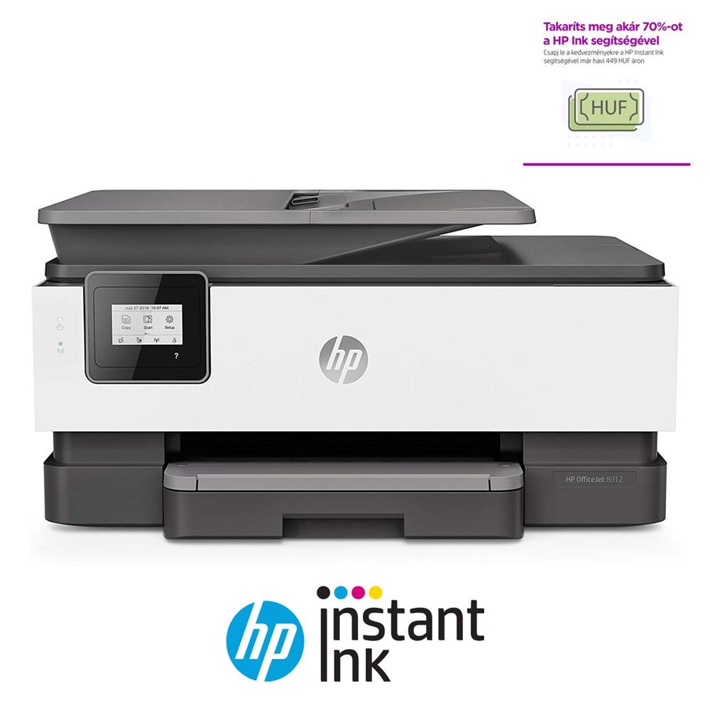 MFP tintasugaras A4 színes HP OfficeJet 8012E All-in-One multifunkciós Instant fotó, illusztráció : 228F8B