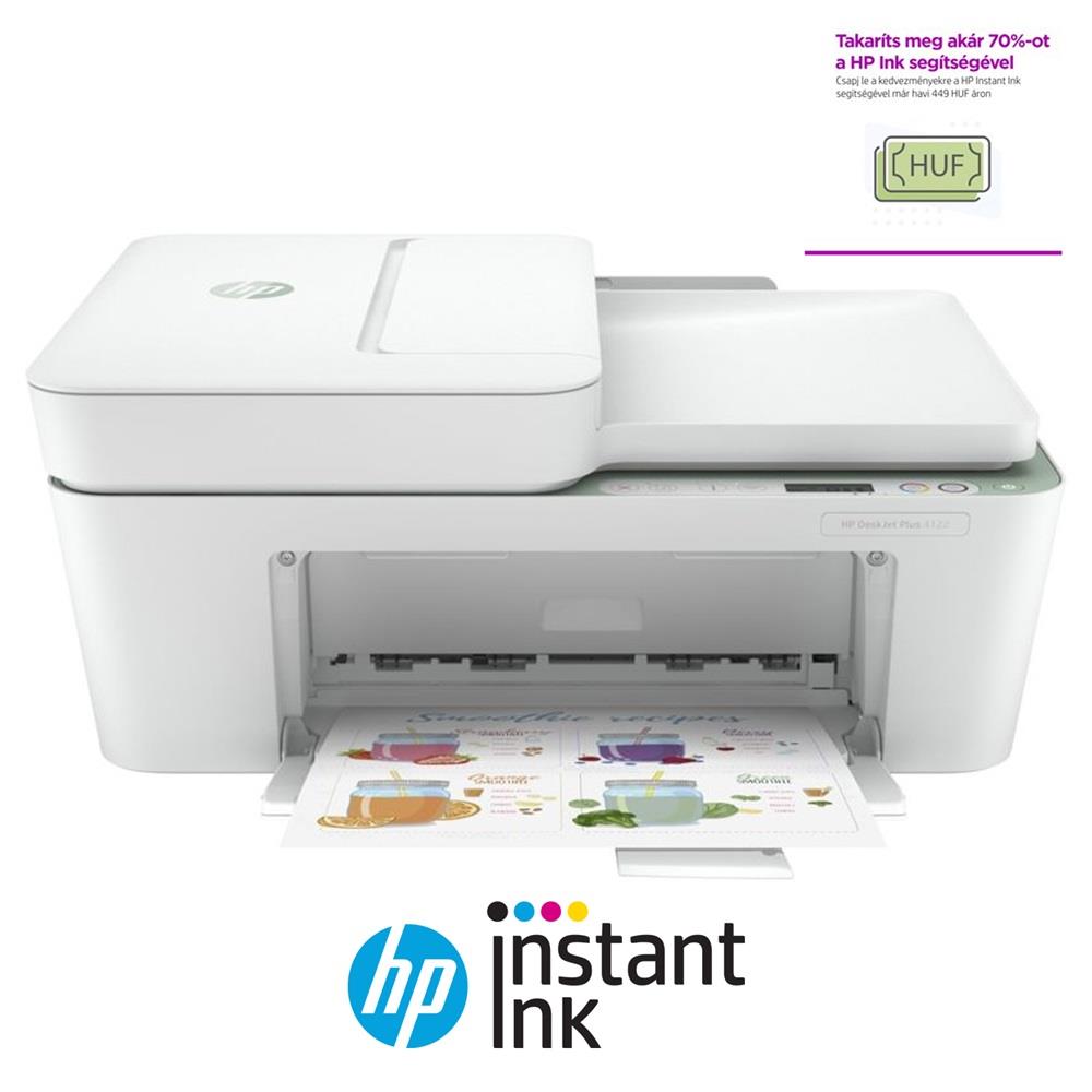 Tintasugaras nyomtató HP DeskJet Plus 4122E MFP A4 színes fotó, illusztráció : 26Q92B