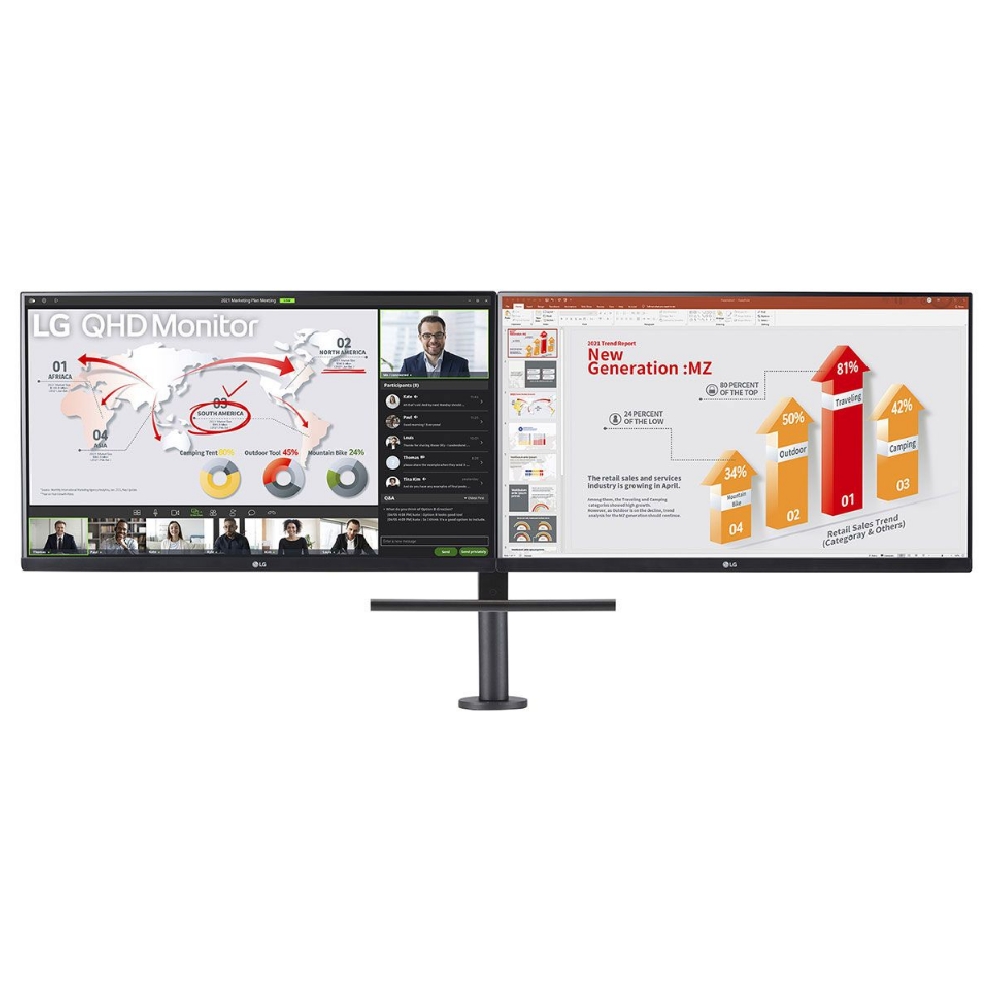 Monitor 27  2560x1440 IPS HDMI DP USB-C LG 27QP88DP-BS fotó, illusztráció : 27QP88DP-BS.AEU